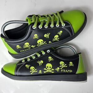 Pyramid Men's Skull Bowling Shoes Black/Green Size 8.5